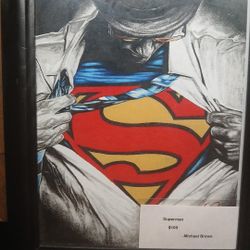 Superman Drawing Print From Kansas City Artist 