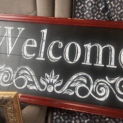 Large Welcome - Give Thanks Business Sign 