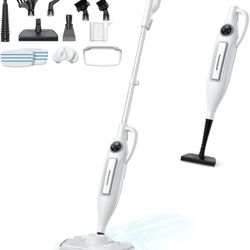 New-10-in-1 Steam Mop with Power Handheld Steam cleaner, Removable Water Tank, 266℉Deep Cleaning, 2 Steam Modes & Multi-Purpose Steamer For Hardwood F