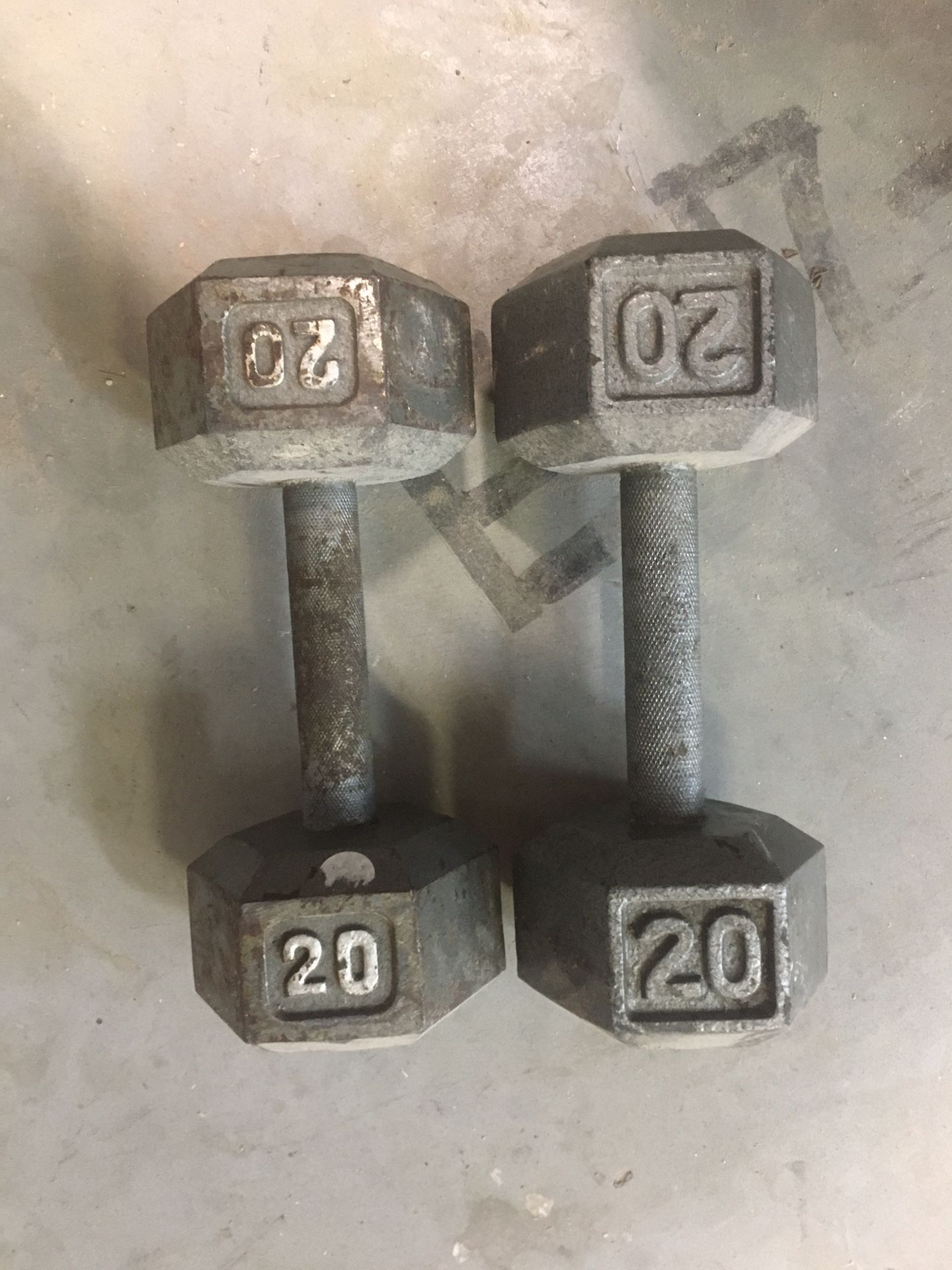 2 20 Pound Dumbbells