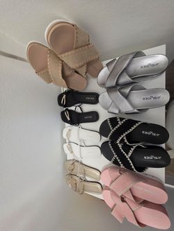 J/Slides and Nine West Sandals Bundle