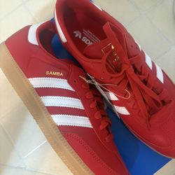 Adidas Samba OG Red/White - Men's 10 - JR0881 