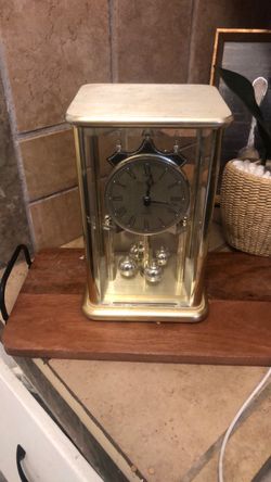 Gold Brass Anniversary Mantel Clock
