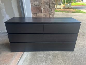 Ikea 6 Drawer Dresser Black