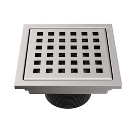 Vigo Elan 4in Square Shower Drain Brushed Nickel 