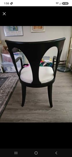 Hollywood Regency Black Accent Chair