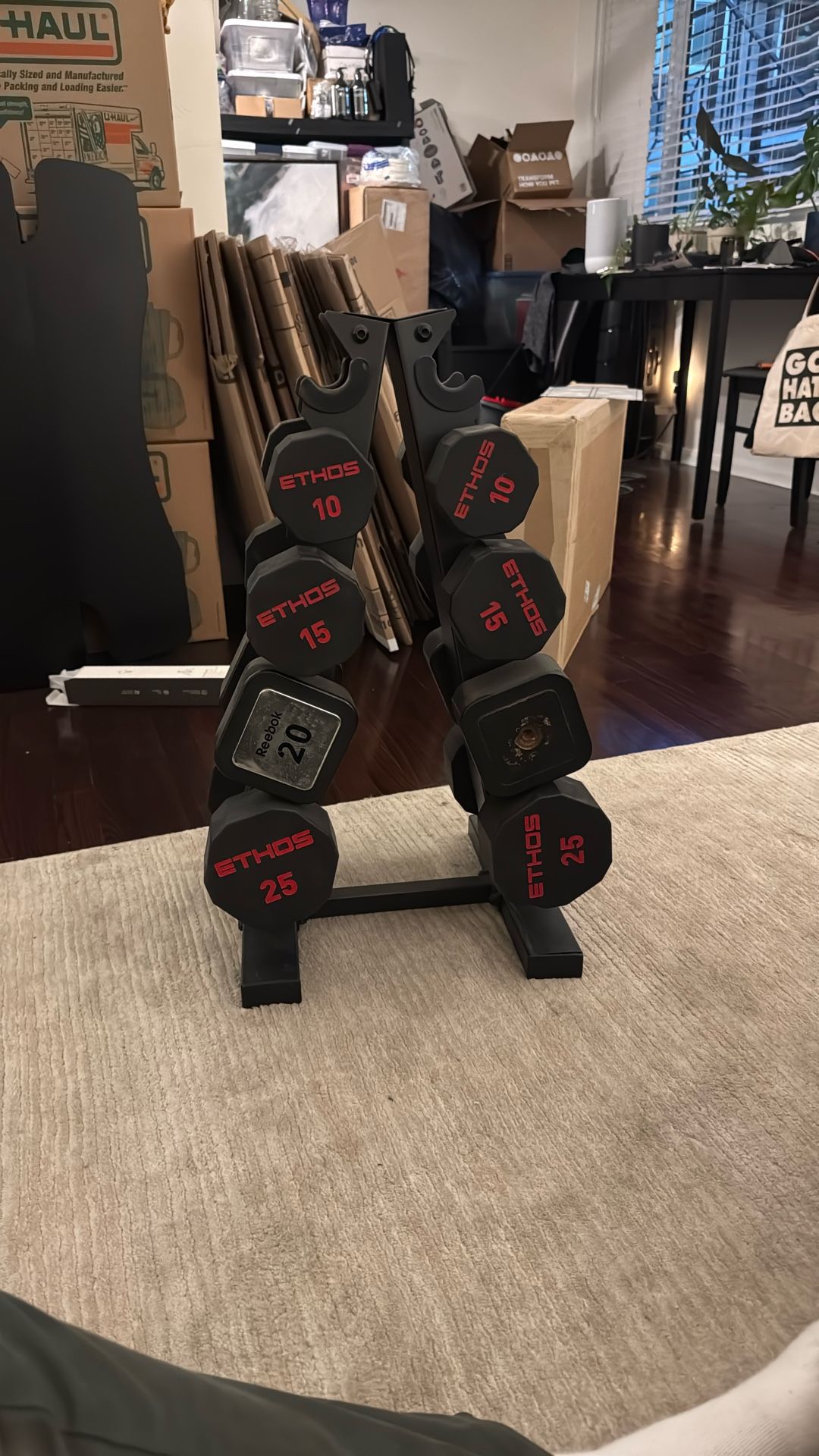 Dumbbells And Weight Rack