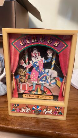 Vintage Dancing Clown Jewelry Box