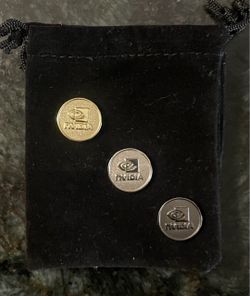 NVIDIA Collectible Pin Set - Gold, Silver, Gun Metal Grey