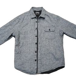 Express Flannel Men's Medium Grey/Black Button Up