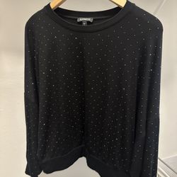 Long Sleeve Rhinestone’s Shirt From Express