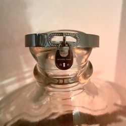 Michael Kors Pavé Logo Padlock Silver Tone Finished Bangle 