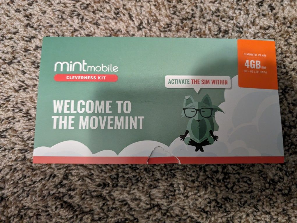 Mint mobile SIM card. 3-month trial