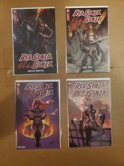 Red Sonja Hell Sonja #1-4 NM complete series Dynamite Comic Books Bagged Boarded