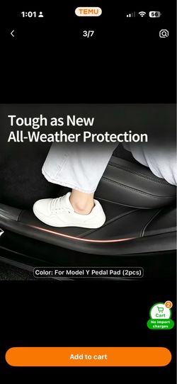 2PCS Rear Door Sill Protector for 5 Seater Tesla Model Y