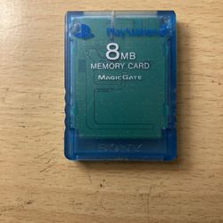 Sony Blue 8MB PS2 Memory Card *Great Condition*
