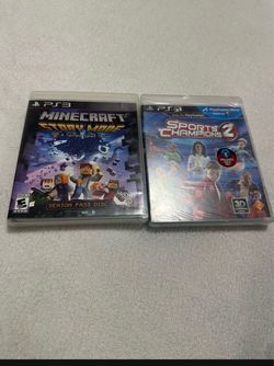 PS3 games mine craft and sorts champions