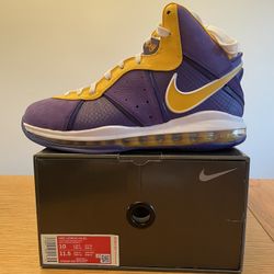 Nike LeBron VIII 8 Lakers Court Purple Size 9 & 10 Brand New $240