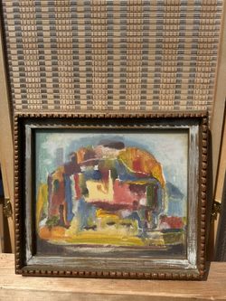 Rare Original Oil Painting by Elsie Weiner (1974) – “Colored Rocks” – NW Artist, Women Painters of W
