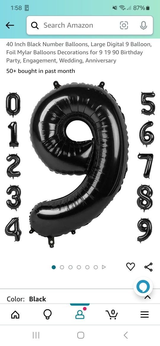 Brand New In Packaging ( I Have 2 Of Them) 40 Inch Black Number (Can Be Number 9 Or 6) Foil Mylar Balloons Decorations