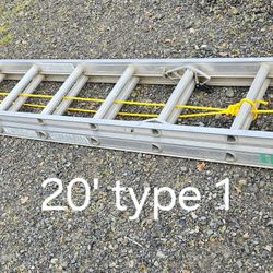 20 foot Werner aluminum ladder-type 1(250#)
