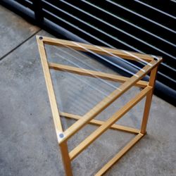 WEST ELM RECTANGULAR SIDE, TABLE, HEAVY WOOD GOLD LEAF