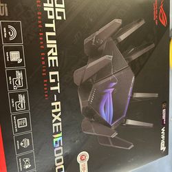 ROG Rapture GT-AXE16000 WiFi 6E Quad-Band Gaming Router with Box