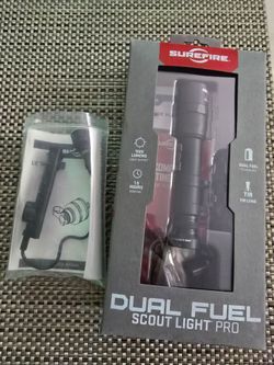 SUREFIRE dual fuel scout light PRO flashlight and tape switch set new in box