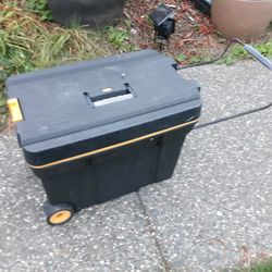 Tool Box With Wheels 3 Layers 2 Totes With Extendable Handle