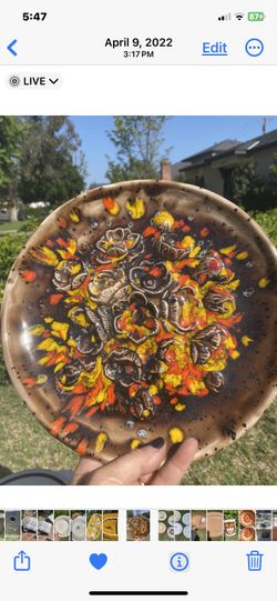 Vintage Floral Decorative Platter