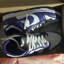 Purple Champion Men’s Nike Dunks 