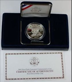 2003 First Flight Proof Silver Dollar