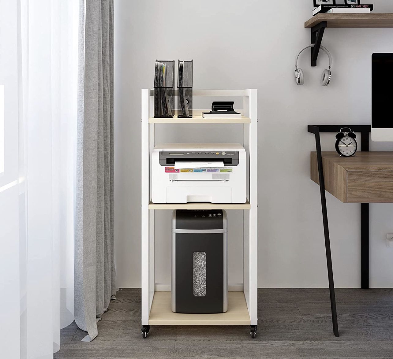 PUNCIA 3-Tier Office Floor Standing Printer Stand