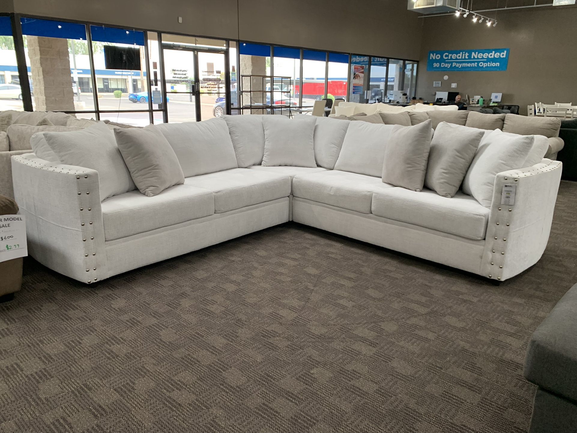 Custom Cream White Sectional