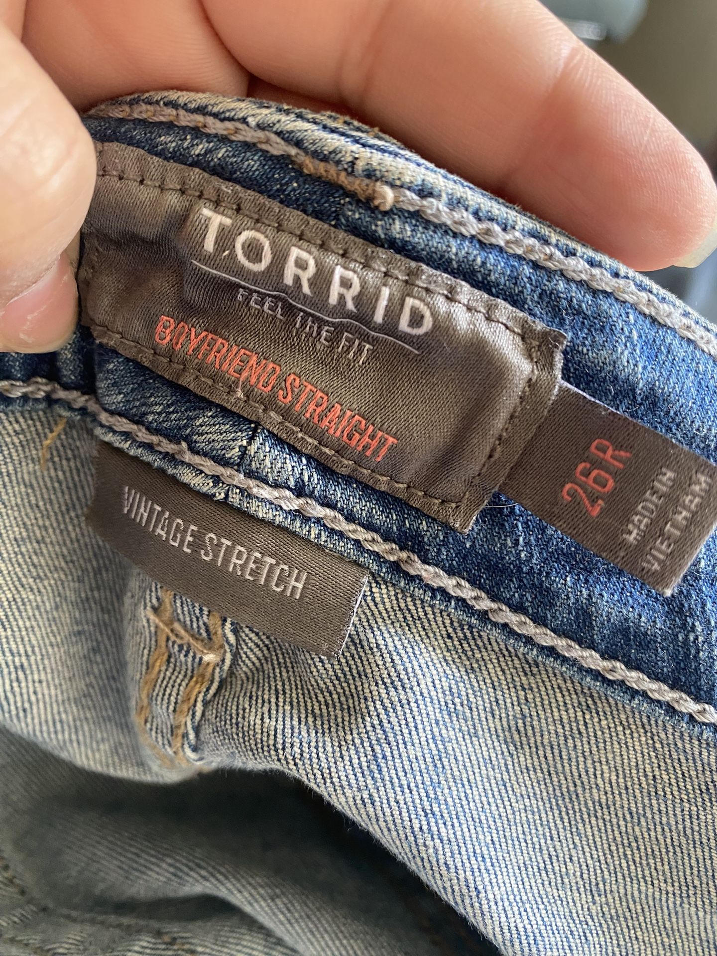 Torrid Boyfriend Straight Jeans, Size 26R