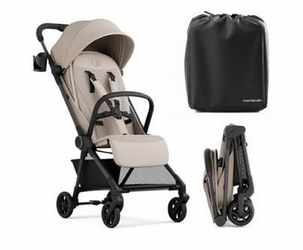 Mompush Nexis Carbon Fiber Travel Stroller, Khaki NEW