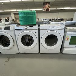 Used Set Washer and Dryer Gas , Front / 3 Months Warranty