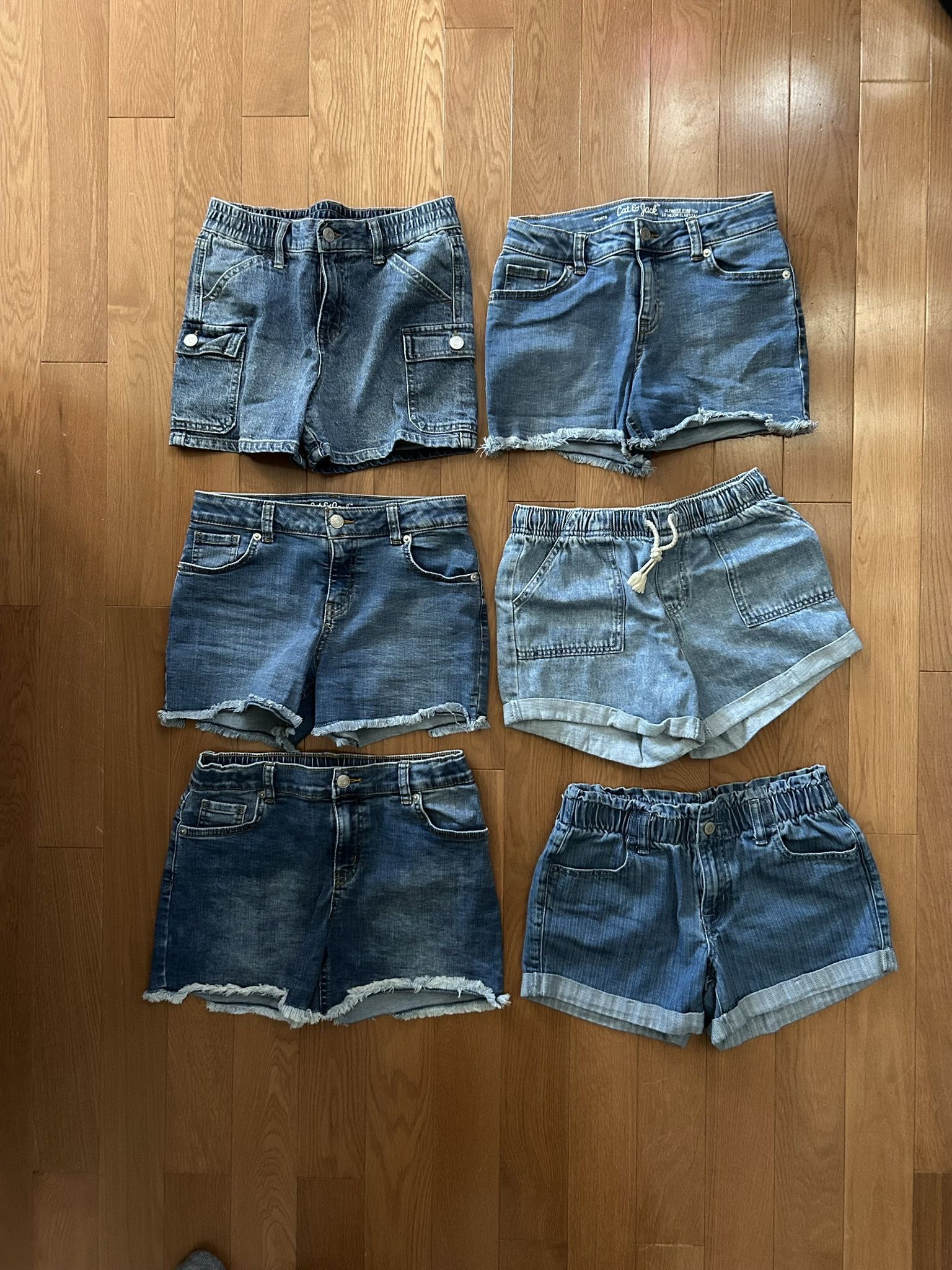 Girls Shorts Size 10/12 6 Pairs