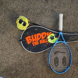Brand New Kids Buddy The Ball Tennis Racket With Ball Pouch And Carrying Bag