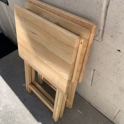 ONE TV Tray In Solid Natural Wood