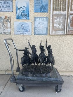Coming through the Rye Statue by Frederic Remington