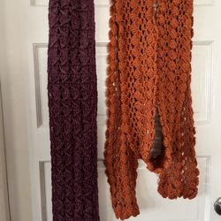 Boho Hand Knit Scarfs