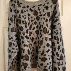 Women's PLUS Size A.N.A. brand...Cheetah Print Sweater...size 3x