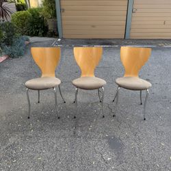 See Of 3 Calligaris Postmodern Bentwood Dining Chairs
