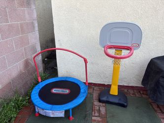 Kids Trampoline Basketball Court