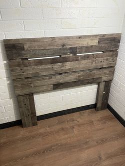 Signature Design by Ashley Neilsville Butcher Block Panel Headboard ONLY, Full, Queen, Brown