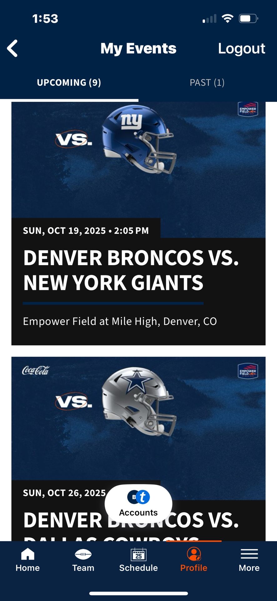 Denver Broncos Season Tickets