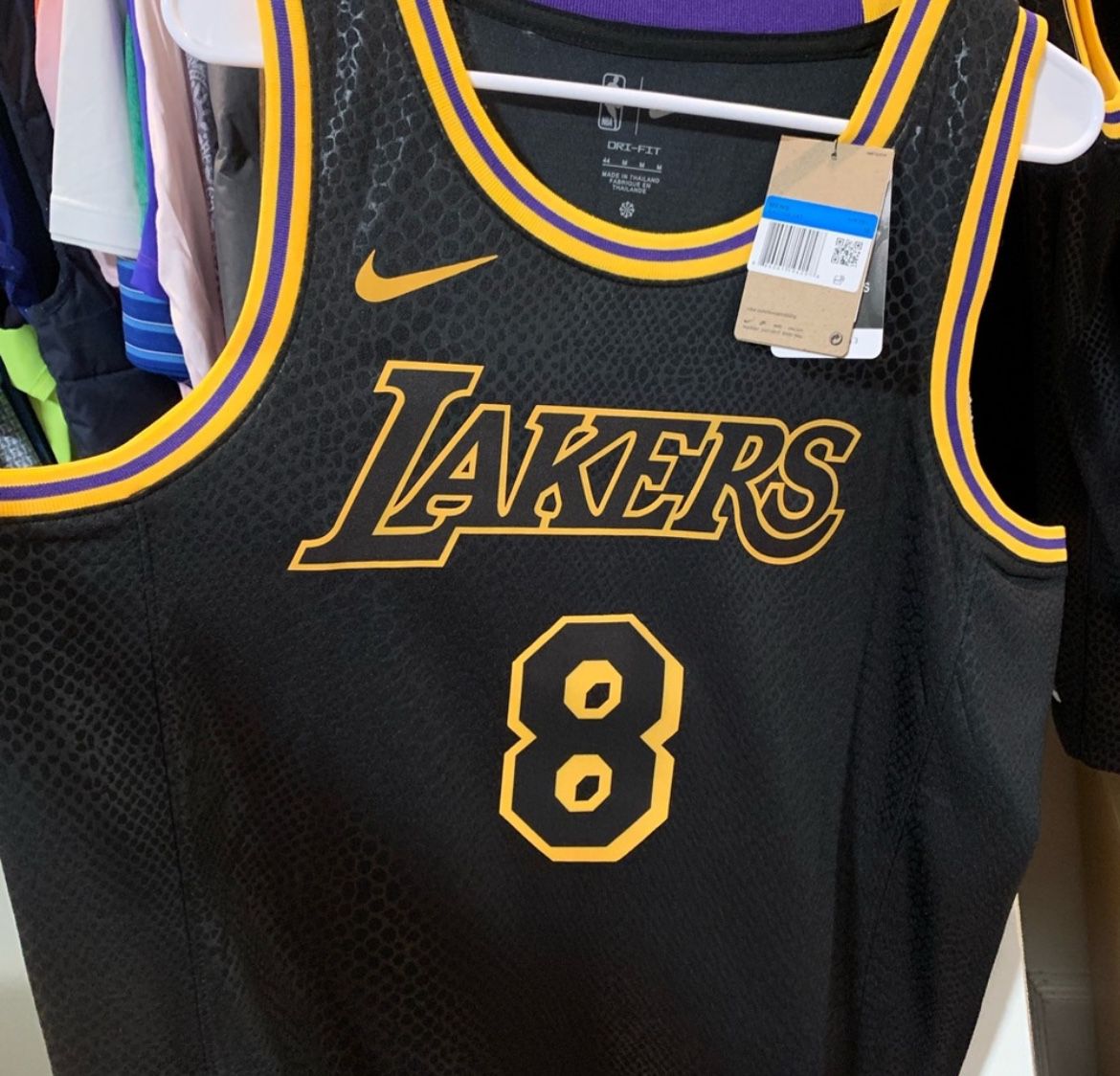 Lakers Jersey Kobe Bryant Size Medium City Edition Black Mamba 