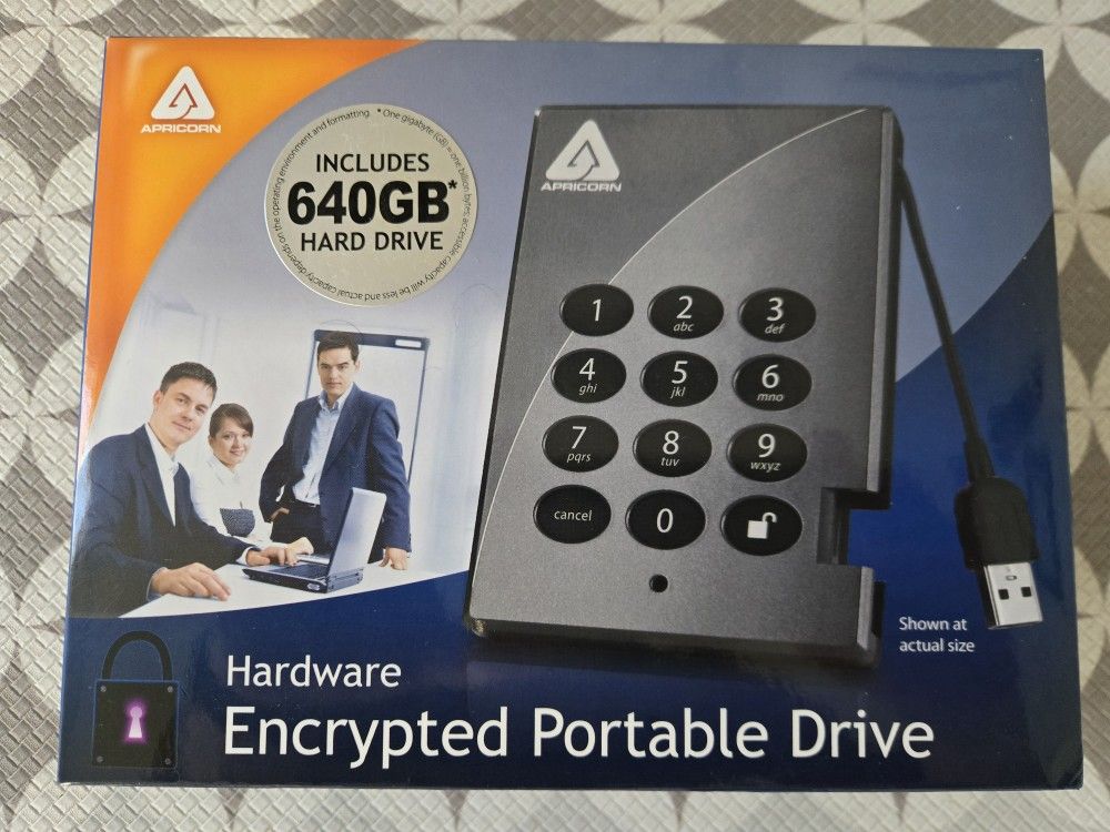 Aegis Padlock Pro - Secure External Drive 640 GB