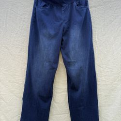 Women's High Waist Wide Leg Stretchy Knit Jeans with Front and Back Pockets - A New Day™